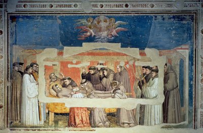 Der Tod des Heiligen Franziskus, aus der Bardi-Kapelle von Giotto di Bondone